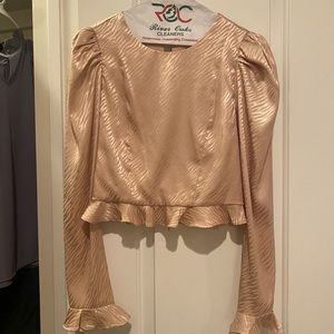 Do  + Be Long Sleeve Zebra Gold Blouse